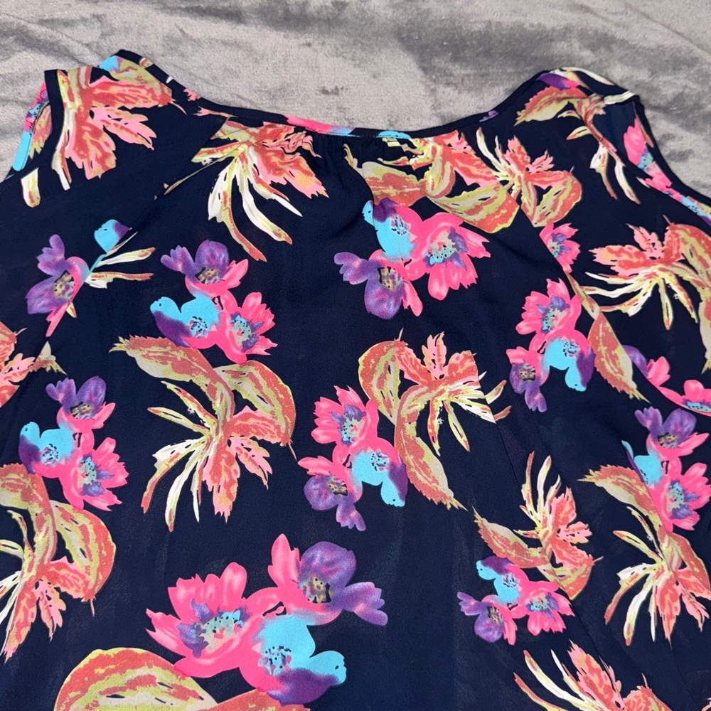 CUTEST shirt XL Navy Blue Floral - Picture 14 of 14